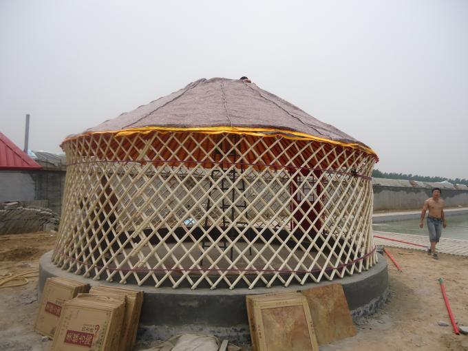 Telhado de bambu personalizado de Polo da barraca de Yurt do Mongolian com 12 - 52 medidores quadrados