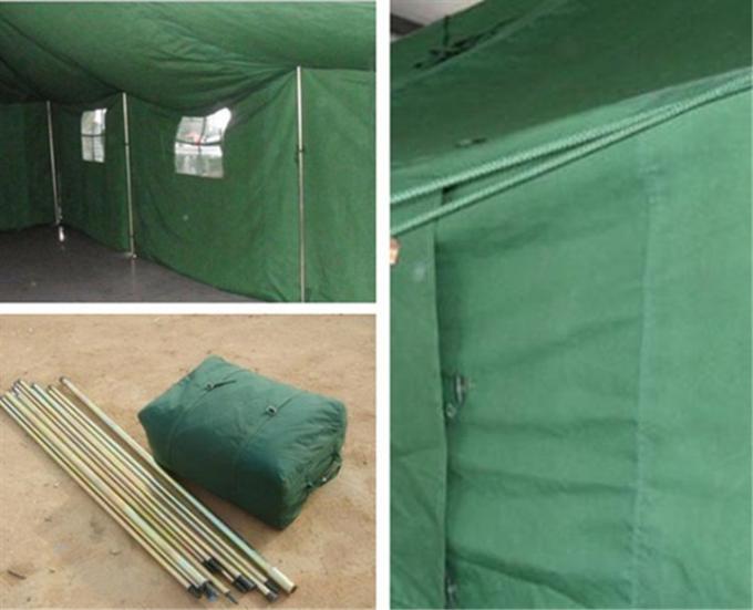 Prova da podridão da barraca do exército da lona da tela do PVC do refugiado com o forte vento resistente