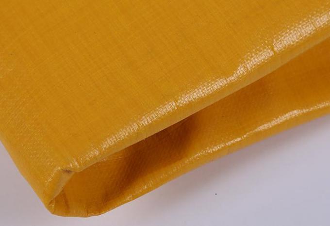 Folha amarela/alaranjada grossa 800D impermeável de encerado do PE para materiais de embalagem